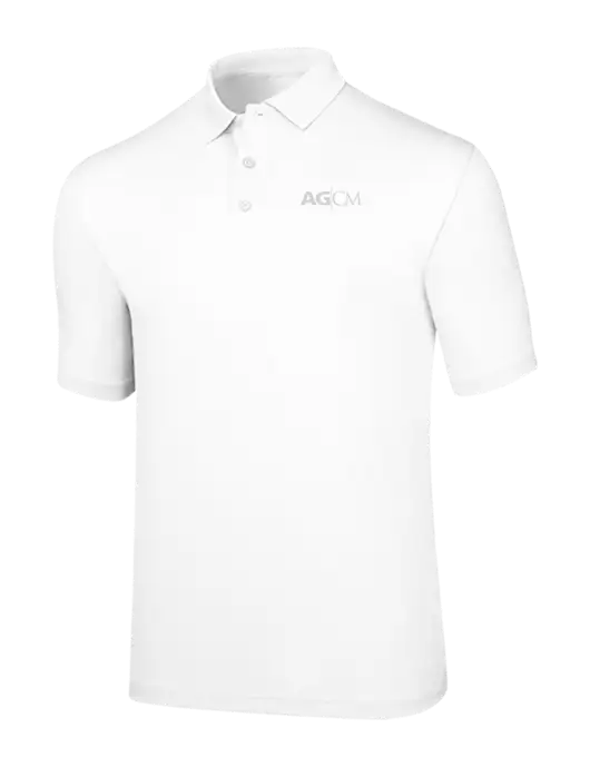 Callaway Opti-Dri White Chev Polo w/AG|CM Logo