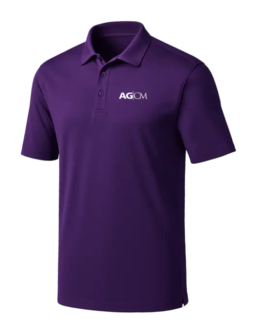 Purple Silk Touch Performance Polo w/AG|CM Logo
