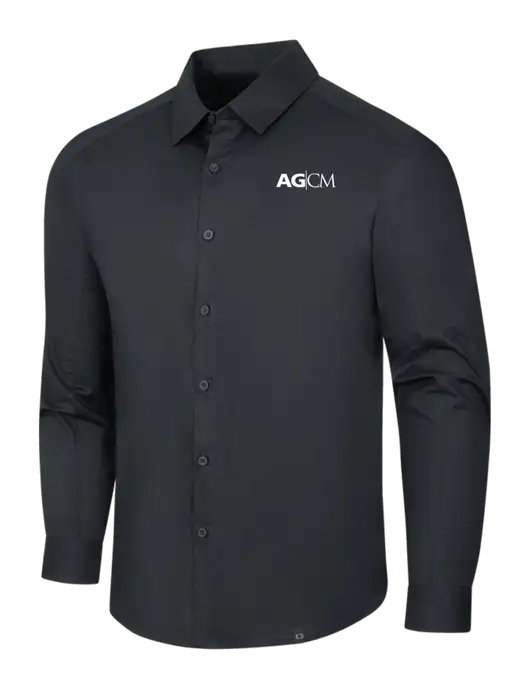 OGIO Black Commuter Woven Shirt w/AG|CM Logo