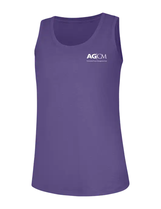 Womens Purple Frost Perfect Tri Racerback Tank w/AG|CM Logo
