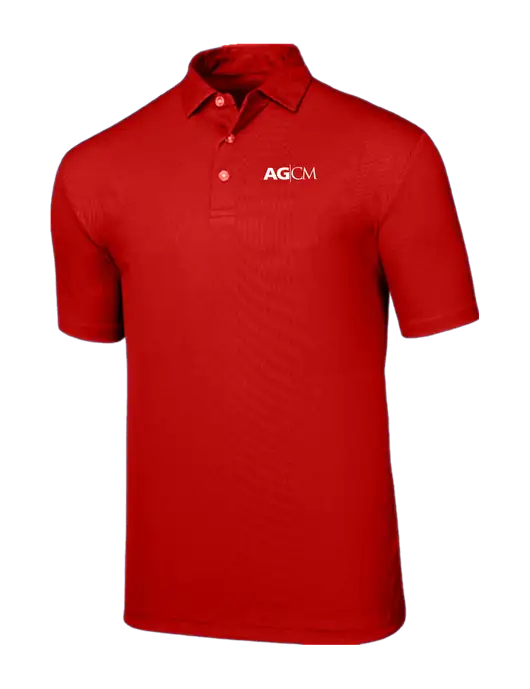 Callaway Birdseye Red Polo w/AG|CM Logo