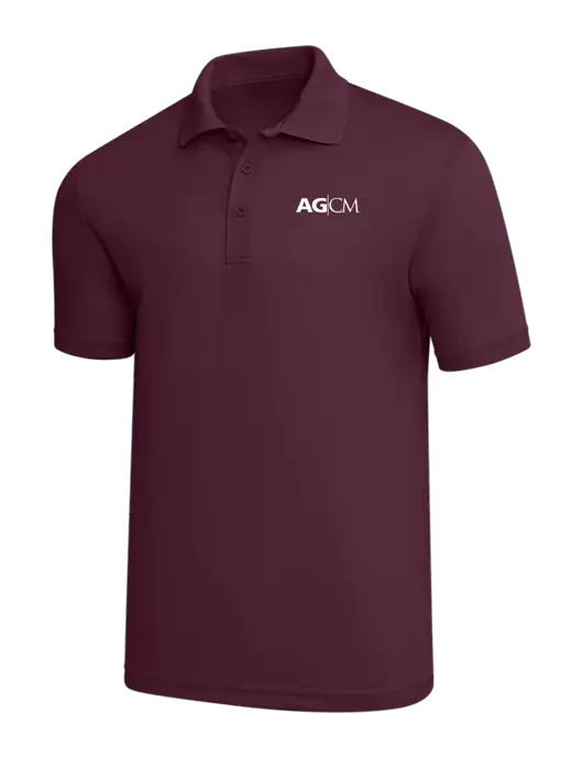Maroon PosiCharge RacerMesh Polo w/AG|CM Logo