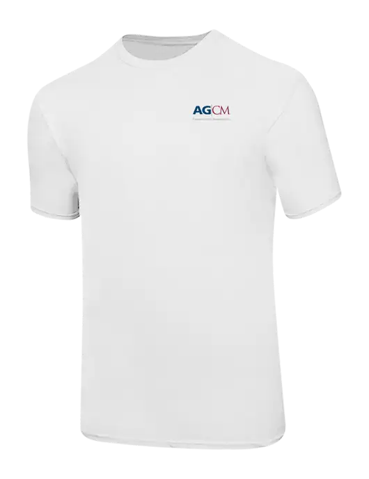 Ring Spun White 4.5 oz T-Shirt w/AG|CM Logo