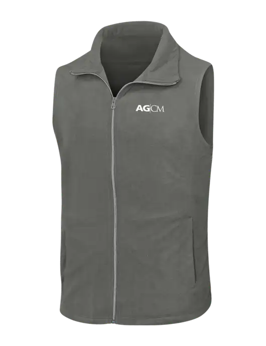 Medium Grey Microfleece Vest w/AG|CM Logo