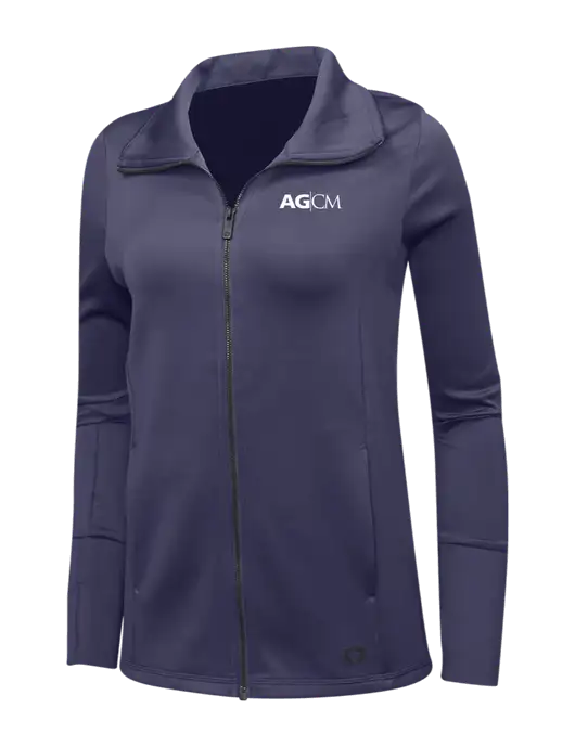 OGIO Navy Womens Endurance Modern Performance Full-Zip w/AG|CM Logo