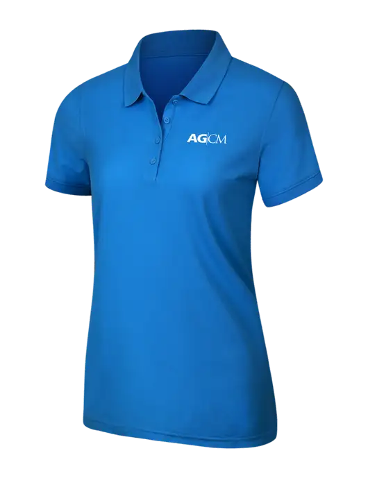 Light Royal Blue Womens Core Classic Pique Polo w/AG|CM Logo