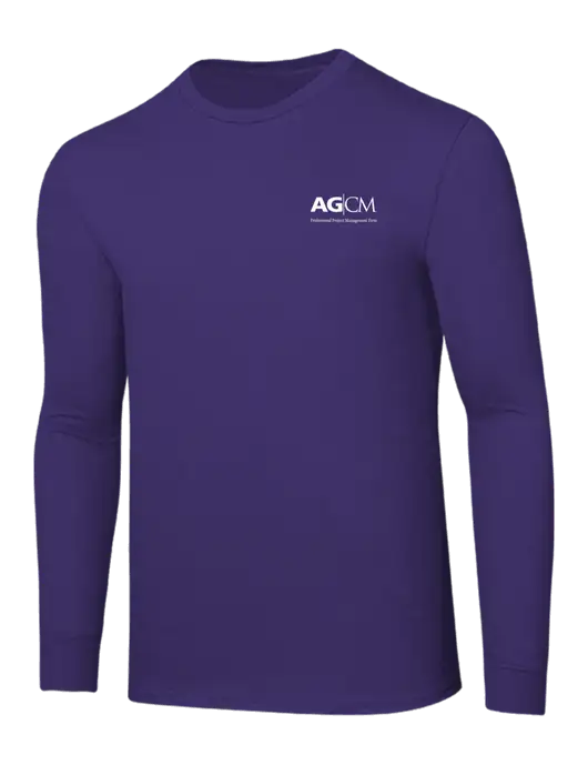 Core Blend Purple Long Sleeve Tee w/AG|CM Logo