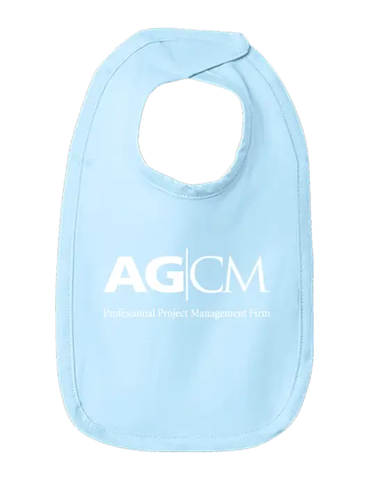 Rabbit Skins Light Blue Infant Premium Jersey Bib w/AG|CM Logo