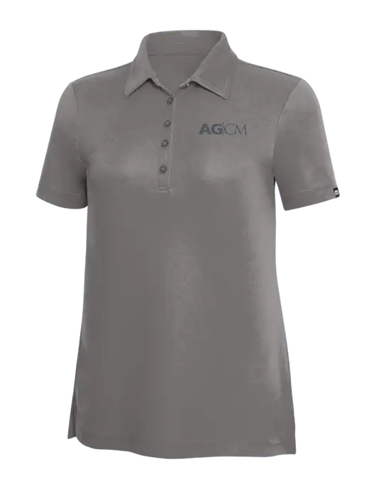 TravisMathew Grey Solid Womens Oceanside Polo w/AG|CM Logo