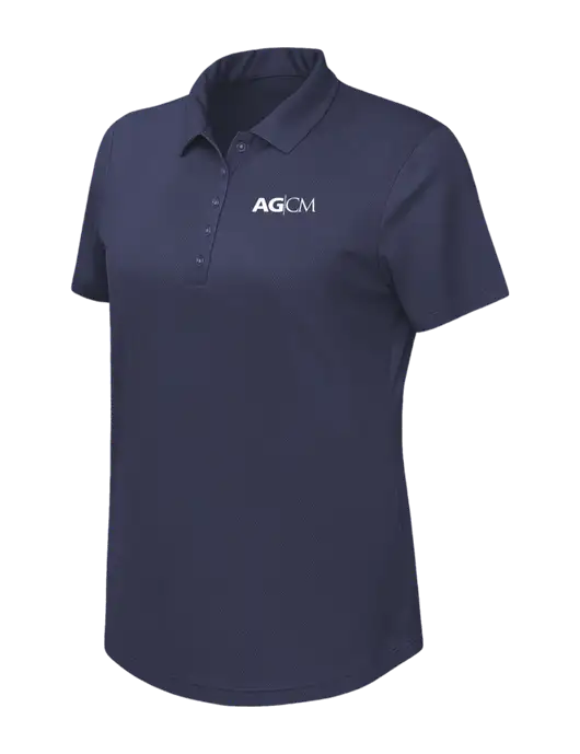 Callaway Womens Birdseye Navy Polo w/AG|CM Logo