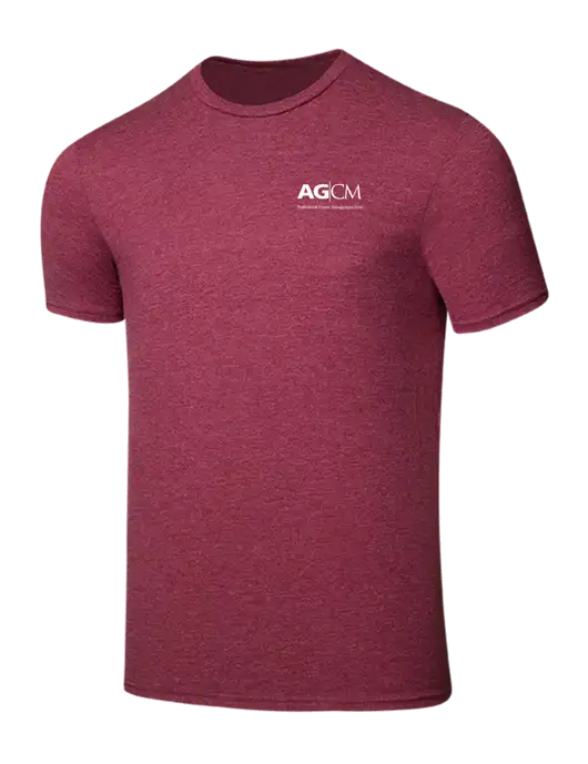 Seriously Soft Heathered Cardinal T-Shirt w/AG|CM Logo