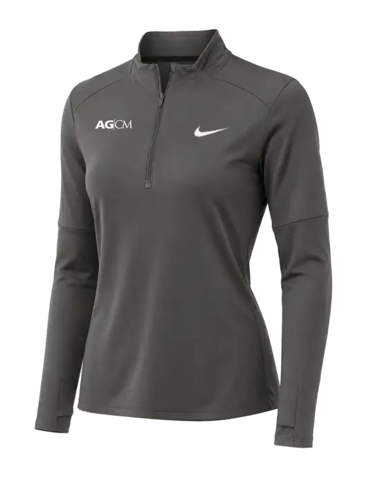 Nike Dark Grey Womens Dri-FIT Element 1/2-Zip Pullover w/AG|CM Logo