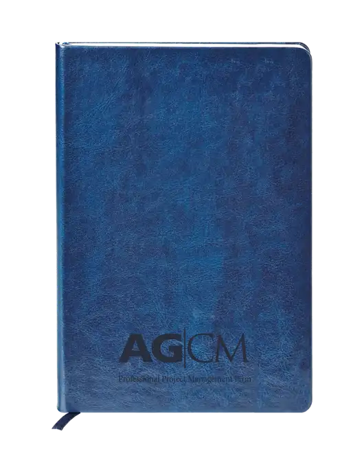 Fabrizio Blue Hard Cover 5.75 x 8.3 Journal w/AG|CM Logo