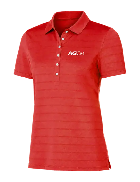 Callaway Womens Red Ventilated Polo w/AG|CM Logo