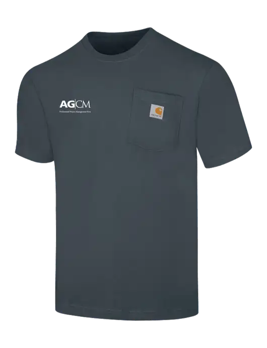 Carhartt Workwear Dark Slate Blue Pocket Short Sleeve T-Shirt w/AG|CM Logo
