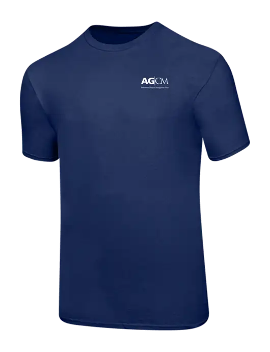 Ring Spun Navy 4.5 oz T-Shirt w/AG|CM Logo