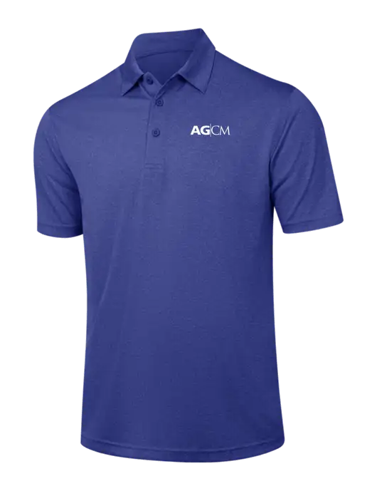 Dark Royal Heather Contender Polo w/AG|CM Logo