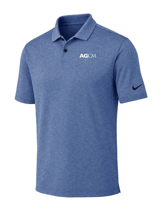 Nike Dark Royal Heather Dri-FIT Vapor Polo w/AG|CM Logo