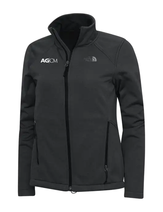 North Face Dark Grey Heather Womens Ridgewall Soft Shell Jacket w/AG|CM Logo