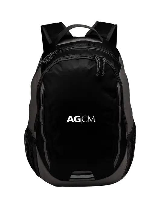 Ridge Black/Dark Charcoal Laptop Backpack w/AG|CM Logo
