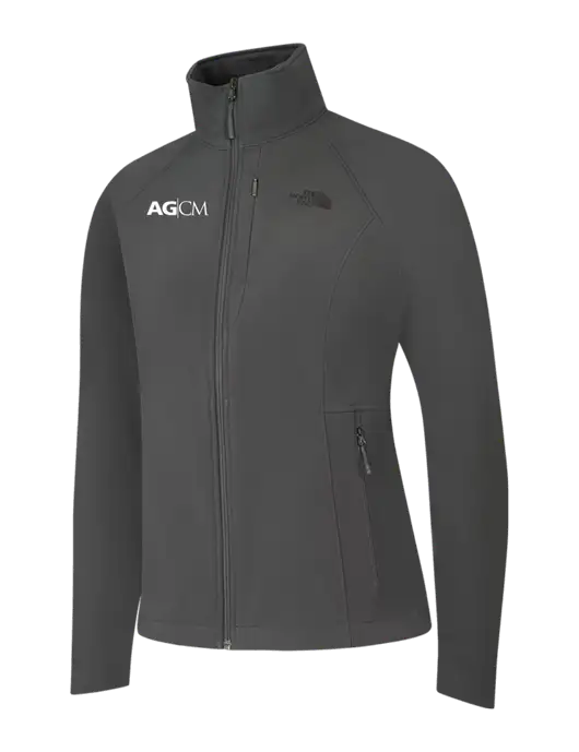 North Face Womens Medium Grey Apex Barrier Soft Shell Jacket  w/AG|CM Logo