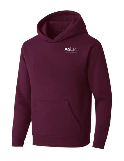 BELLA+CANVAS Maroon Sponge Fleece Pullover Hoodie w/AG|CM Logo