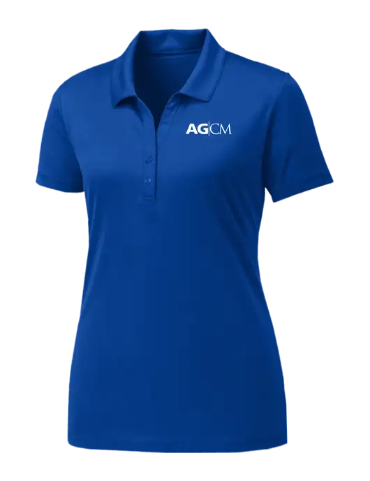 Womens Royal PosiCharge Competitor Polo w/AG|CM Logo