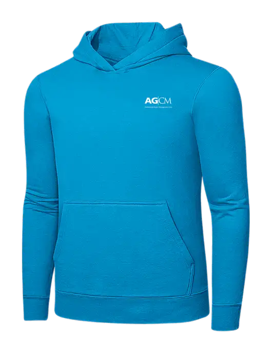 Sapphire 7.8 oz Ring Spun Hooded Sweatshirt w/AG|CM Logo