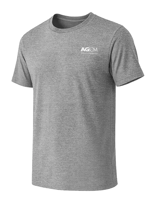 BELLA+CANVAS Heather Grey CVC Short Sleeve Tee w/AG|CM Logo