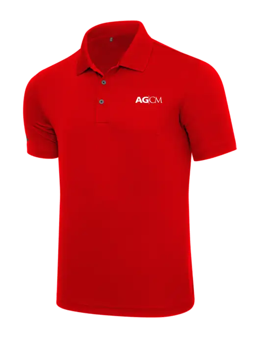 Adidas Red Performance Polo w/AG|CM Logo