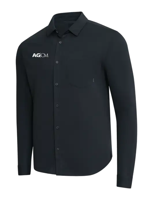 OGIO Black Extend Long Sleeve Button Up Shirt w/AG|CM Logo