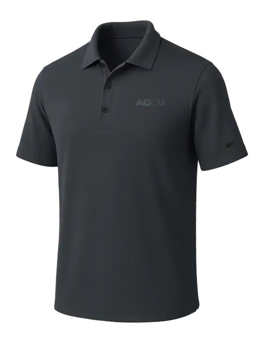 NIKE Dark Grey Dri-Fit Micro Pique Polo w/AG|CM Logo