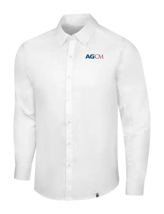 OGIO White Commuter Woven Shirt w/AG|CM Logo