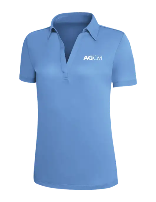 Carolina Blue Silk Touch Womens Performance Polo w/AG|CM Logo