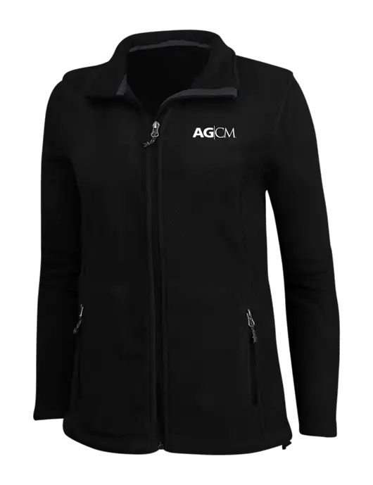 Womens Black Fleece Jacket w/AG|CM Logo