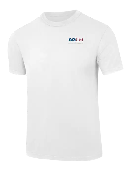 Comfort Colors 6.1 oz White Heavyweight Ring Spun T-Shirt w/AG|CM Logo