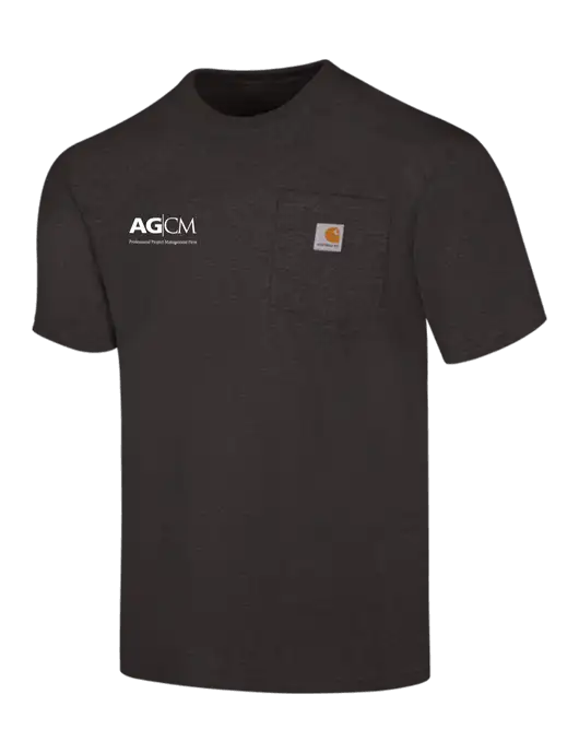 Carhartt Workwear Charcoal Heather Pocket Short Sleeve T-Shirt w/AG|CM Logo