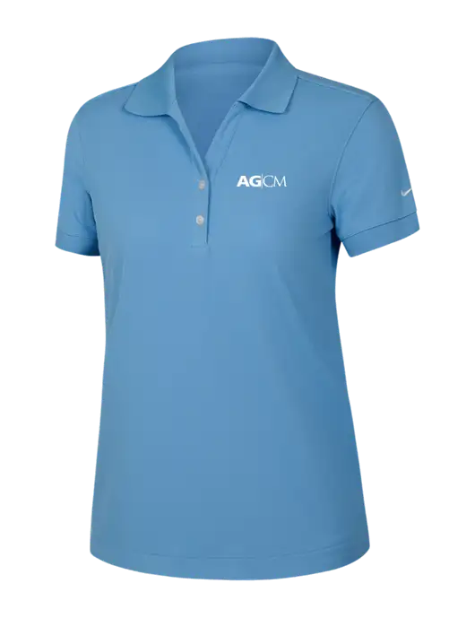 Nike Womens Dri-FIT Classic Light Blue Polo w/AG|CM Logo