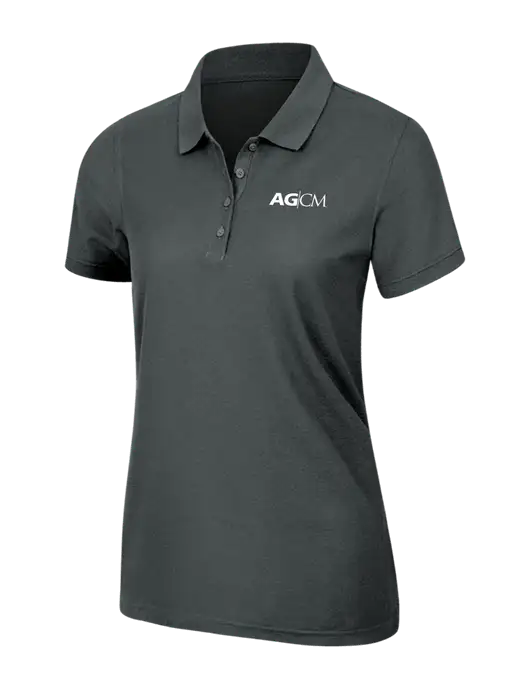 Dark Grey Womens Core Classic Pique Polo w/AG|CM Logo