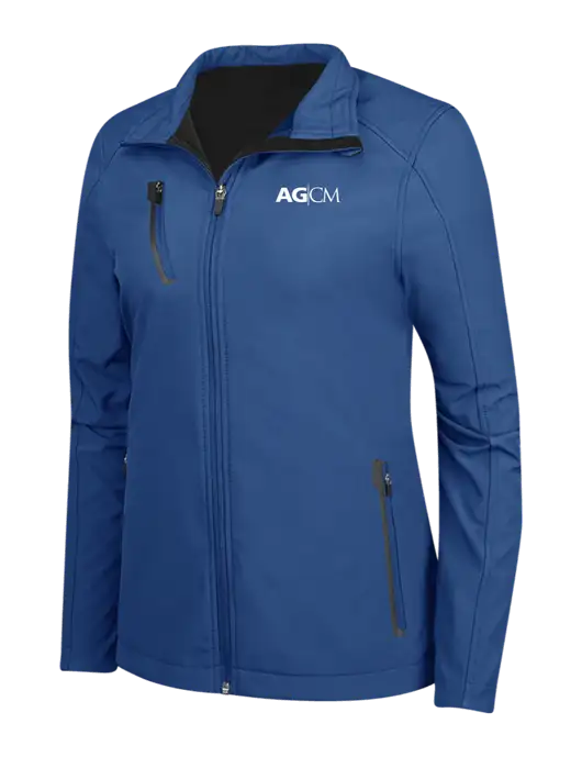 Dark Royal Womens Welded Softshell Jacket w/AG|CM Logo