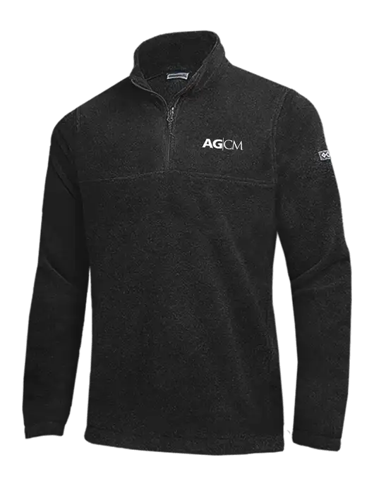 Columbia Black Steens Mountain Fleece 1/2 Zip Pullover w/AG|CM Logo