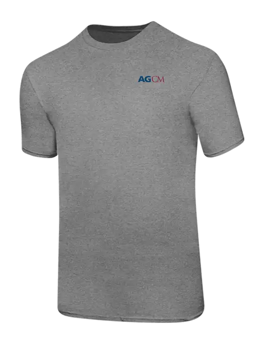Ring Spun Light Heather Grey 4.5 oz T-Shirt w/AG|CM Logo