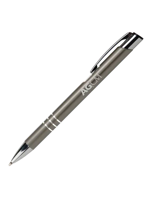 Laurent Gunmetal Pen - Black Ink w/AG|CM Logo
