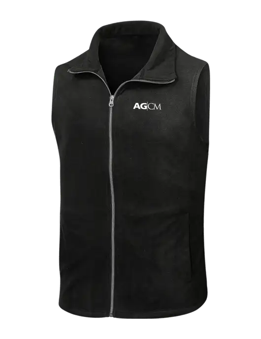 Black Microfleece Vest w/AG|CM Logo