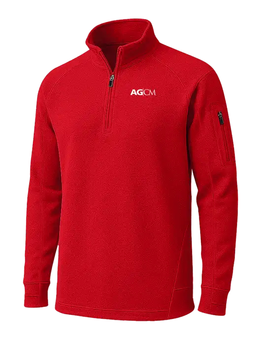 True Red Tech Fleece 1/4 Zip Pullover w/AG|CM Logo