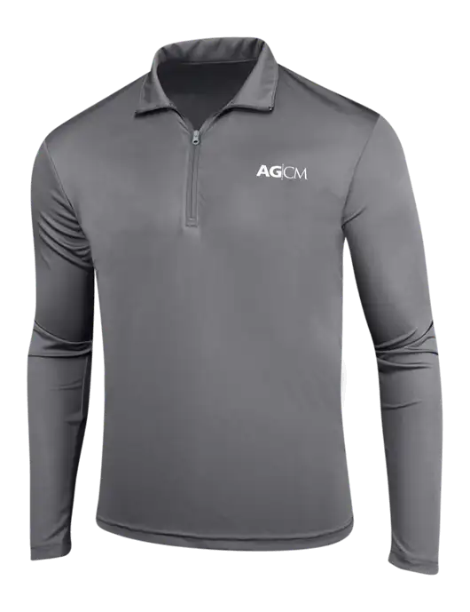 Medium Grey PosiCharge Competitor 1/4 Zip Pullover w/AG|CM Logo