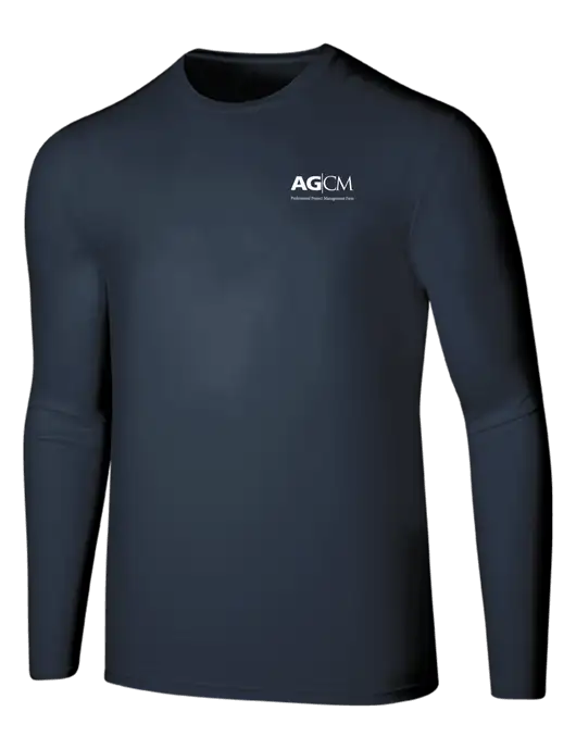 Seriously Soft Navy Long Sleeve T-Shirt w/AG|CM Logo