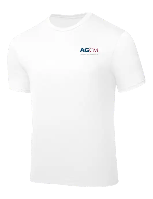 White PosiCharge Competitor Tee w/AG|CM Logo