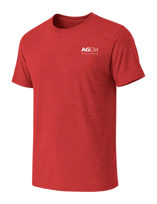 BELLA+CANVAS Heather Red CVC Short Sleeve Tee w/AG|CM Logo
