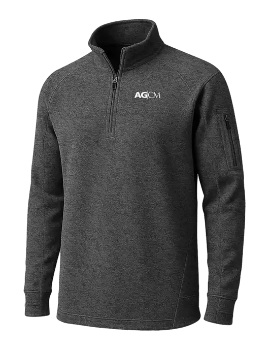 Graphite Heather Tech Fleece 1/4 Zip Pullover w/AG|CM Logo